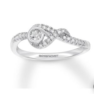 Interwoven diamond ring